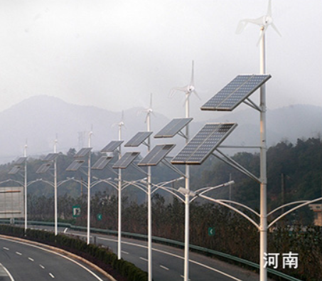 河南风光互补路灯系统风力放电机工程案例